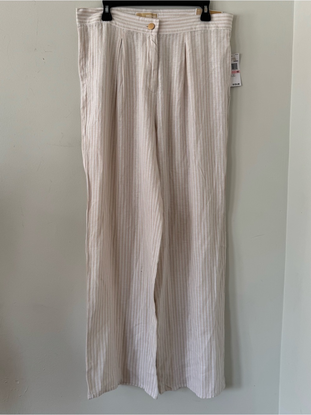 Michael Kors NWT Women’s Sandshell High Rise Wide Leg Pants Size 10